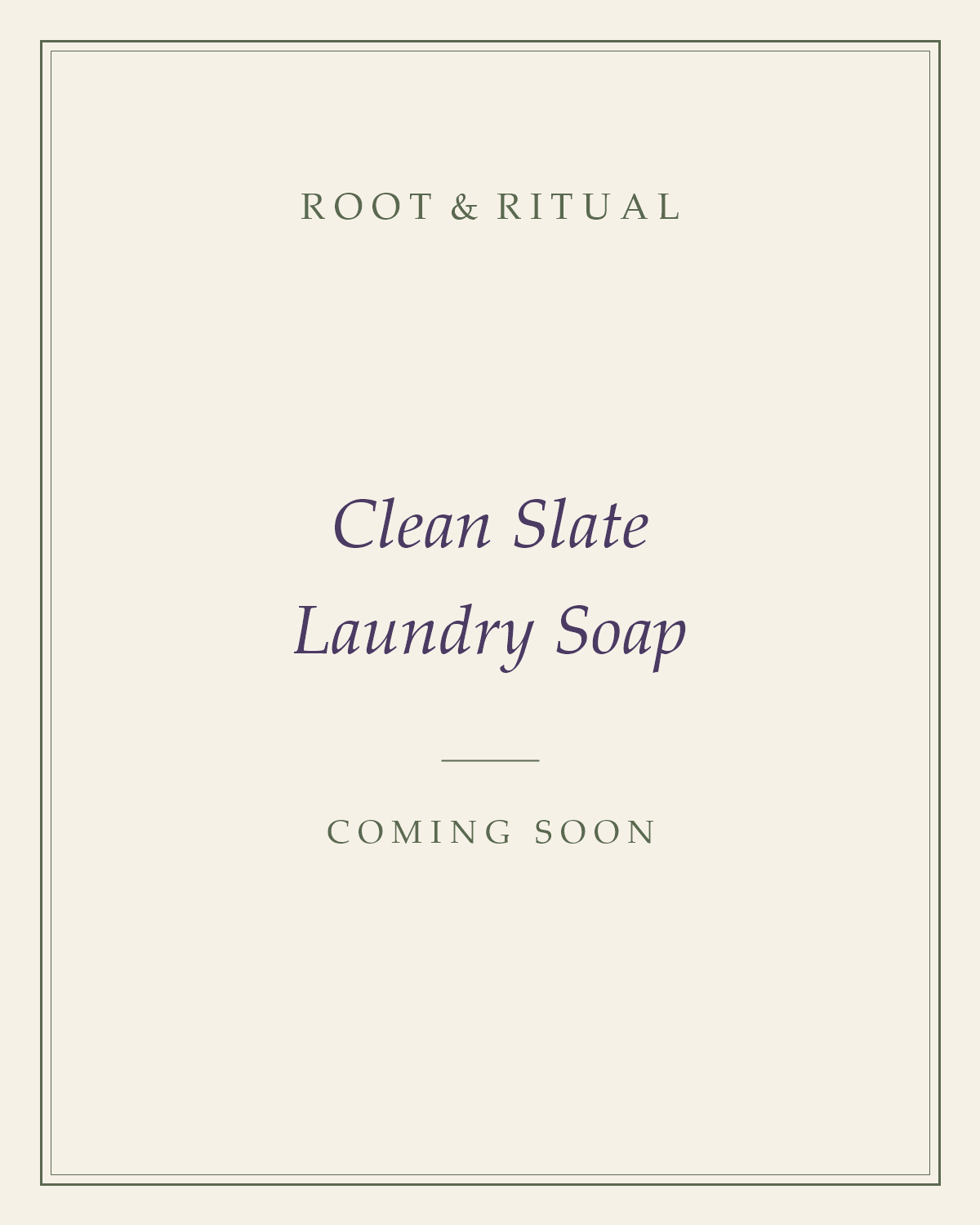 Clean Slate Laundry Soap